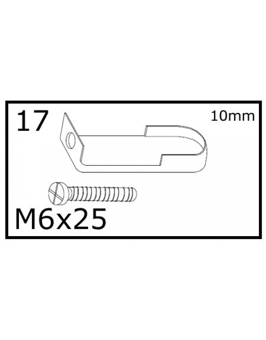 ROEDE HOUDER EN BOUT M6x25mm