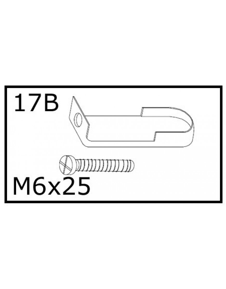ROEDE HOUDER EN BOUT M6x25mm