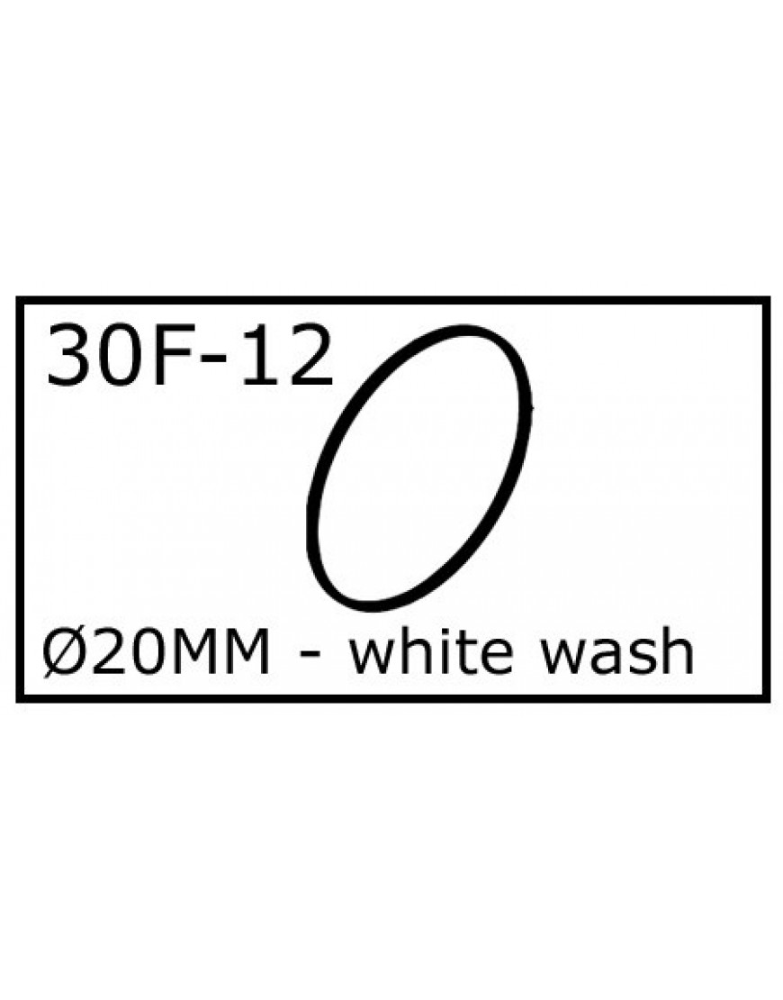 AFWERKSTICKER 20mm WHITE WASH