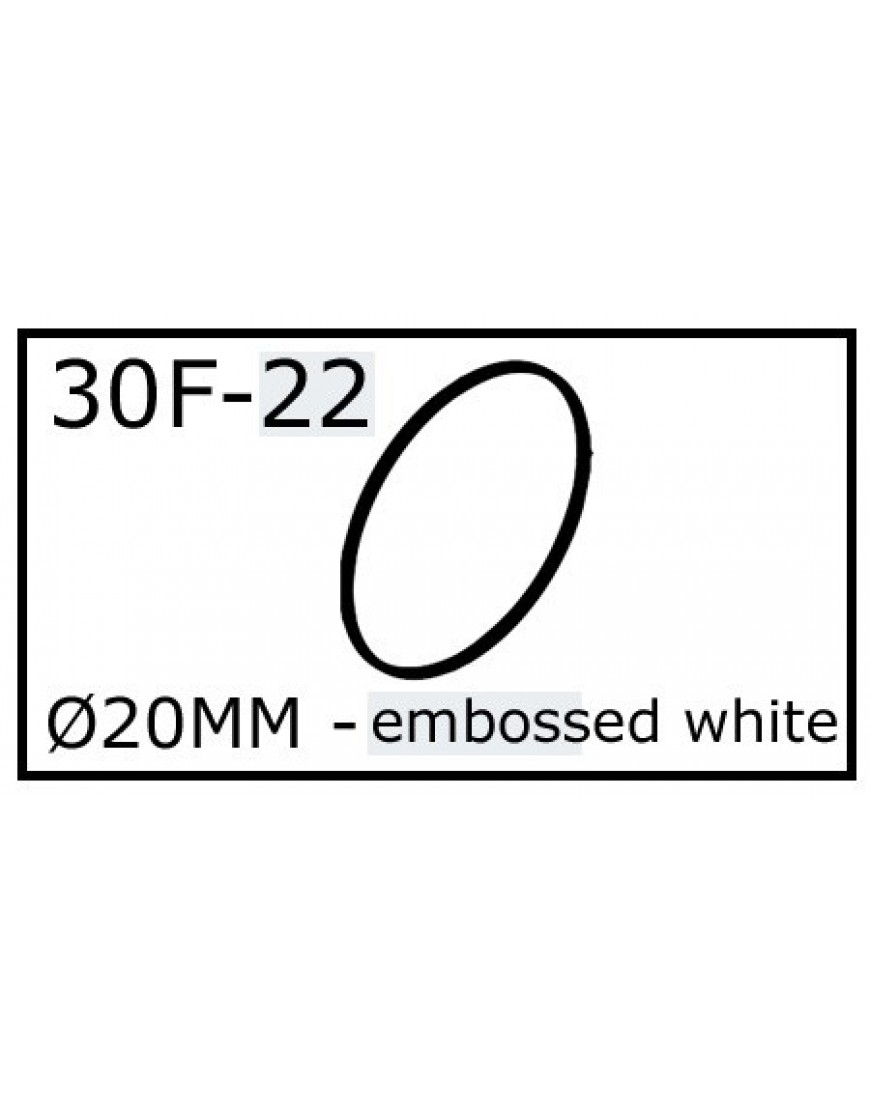 AFWERKDOPJE 6mm EMBOSSED WHITE