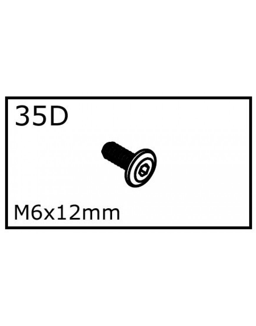SCHROEF ZWART M6x12mm