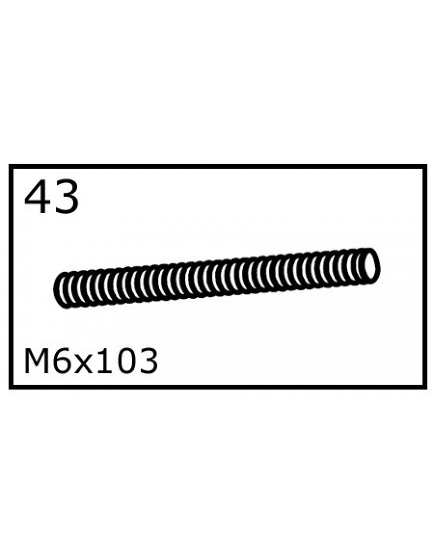 DRAADEINDE M6x103mm