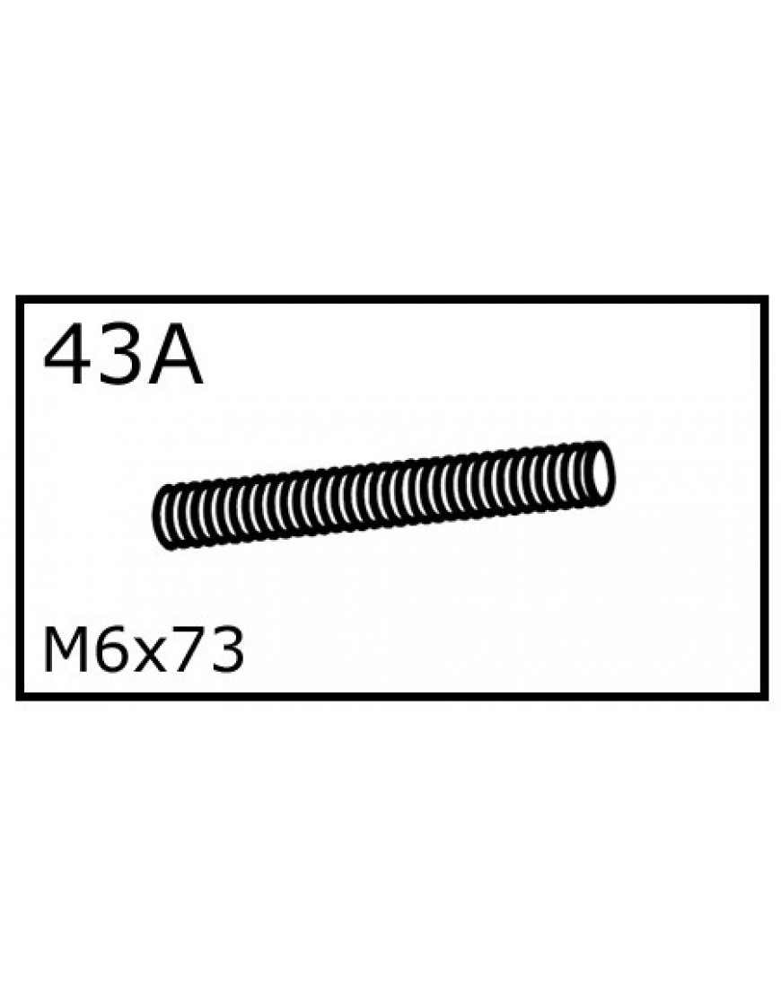 DRAADBUS M6x73mm