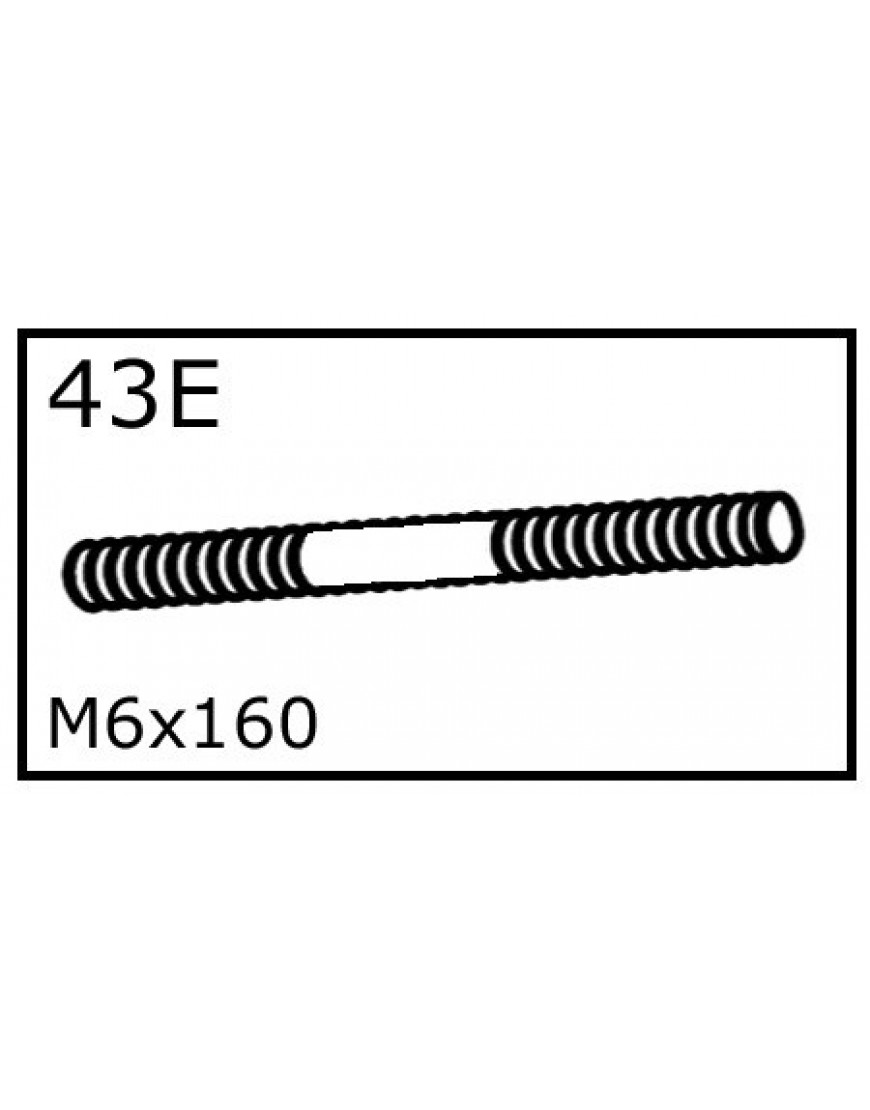 DRAADEINDE M6x160mm