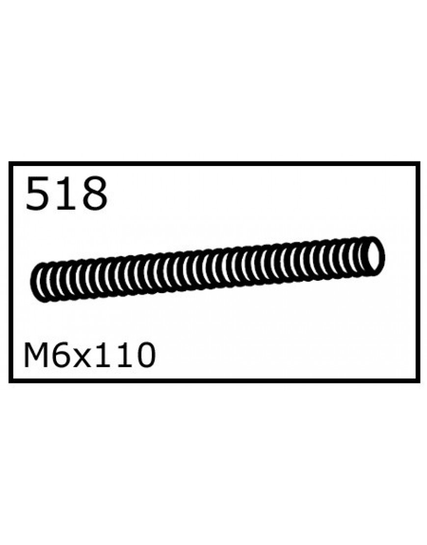 DRAADEINDE M6x110mm