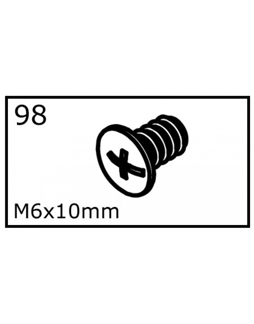 AFDEKDOP WIT M6x10mm