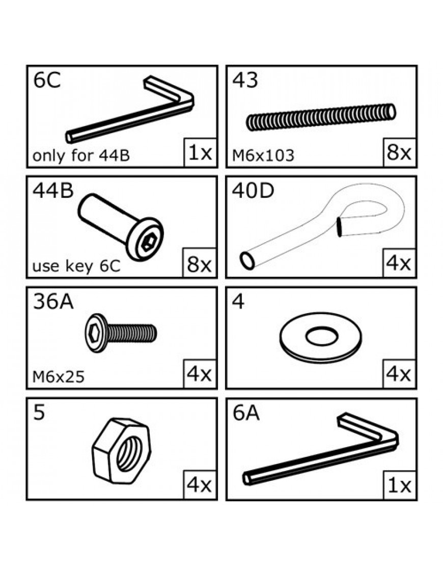 MONTAGEBESLAG BOX LUUK (zilverkleurige schroeven)