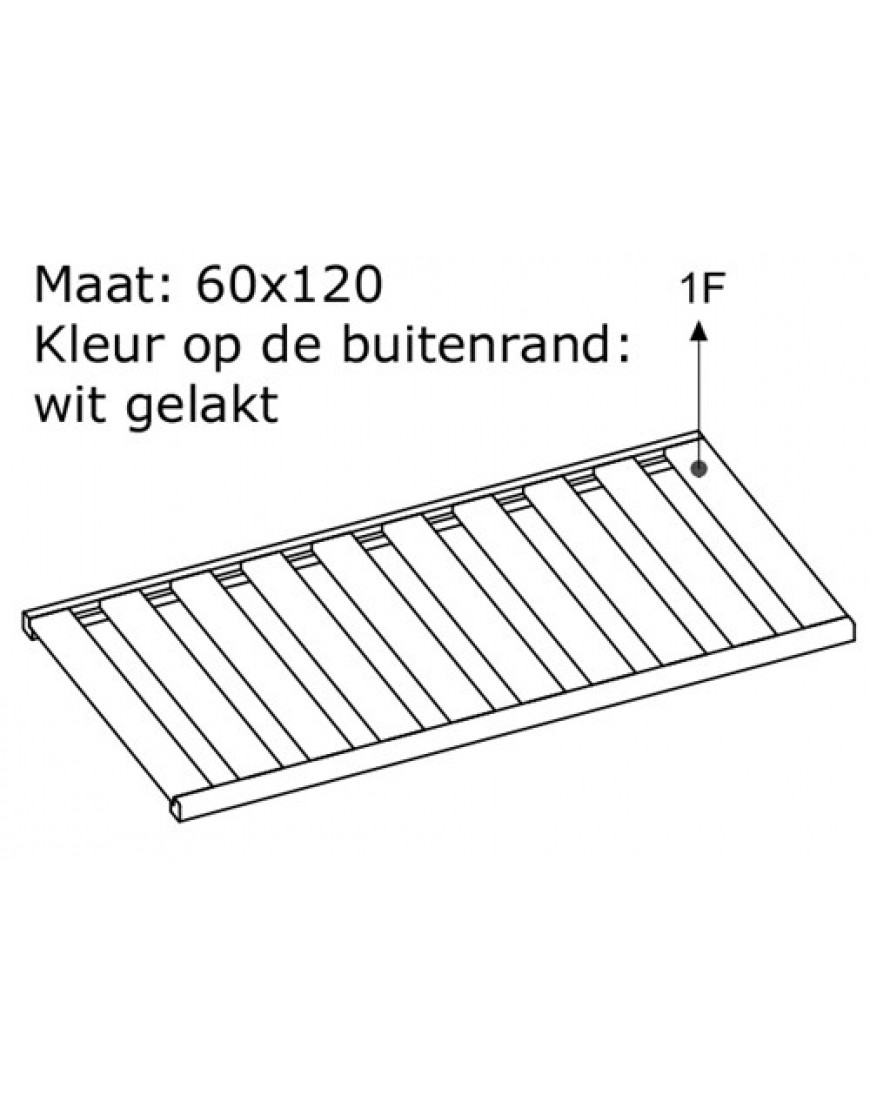 LATTENBODEM 60X120: ALLEEN VOOR MEEGROEIBED VAN TWF / INTERBABY